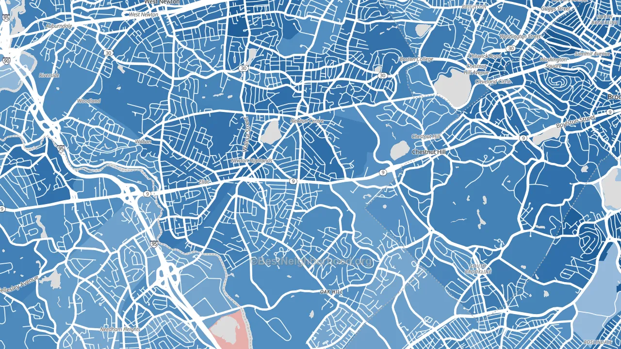 02459, MA block-group political-lean map