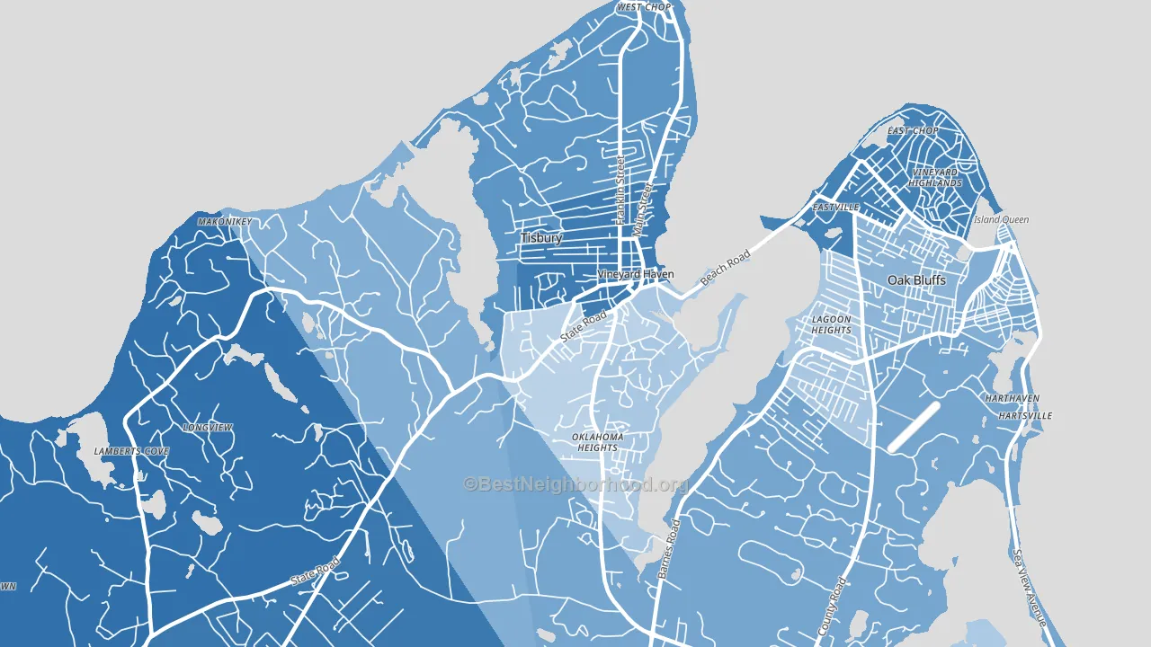 02568, MA block-group political-lean map