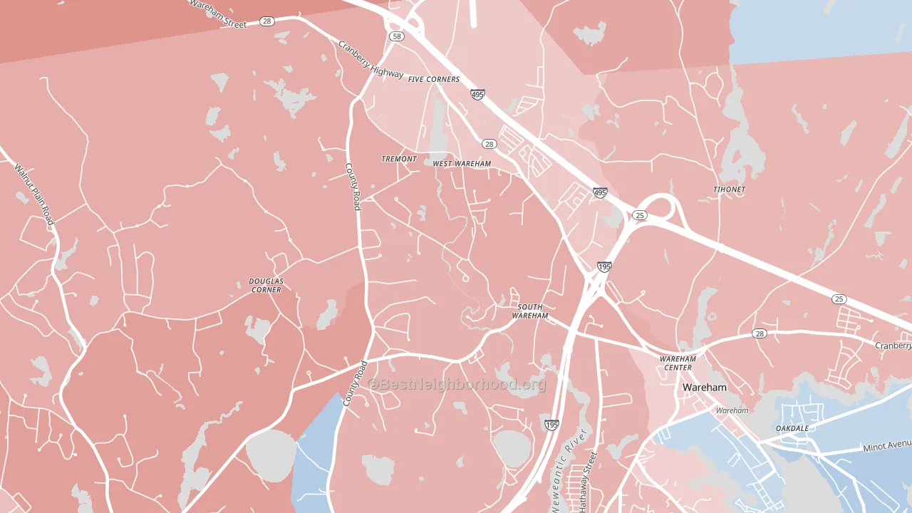 02576, MA block-group political-lean map