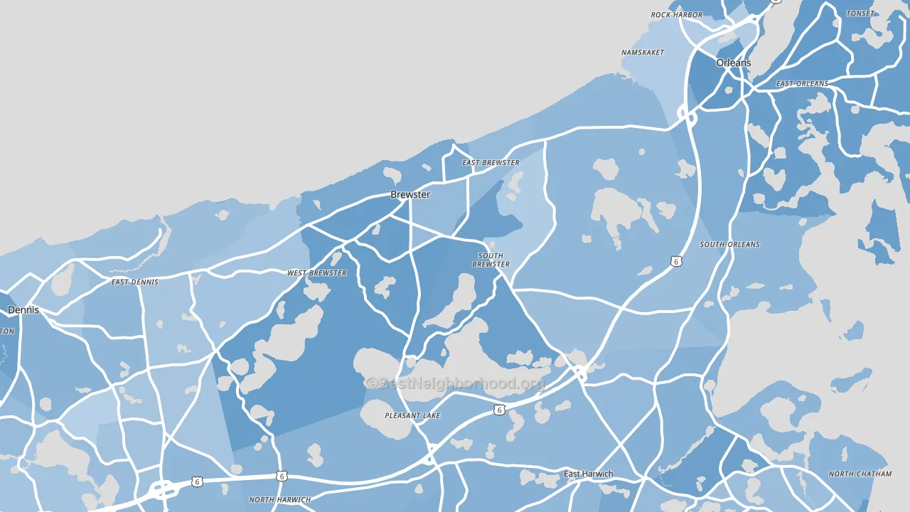 02631, MA block-group political-lean map