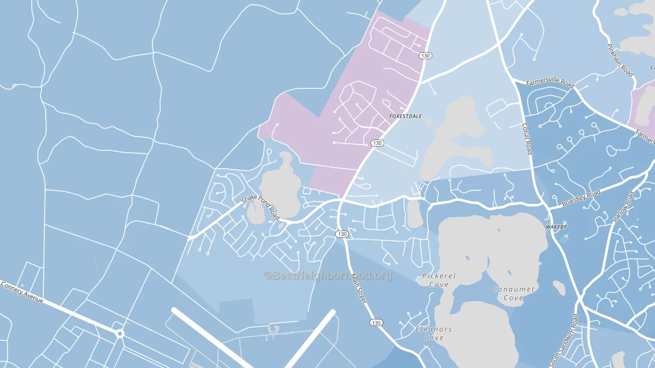 02644, MA block-group political-lean map