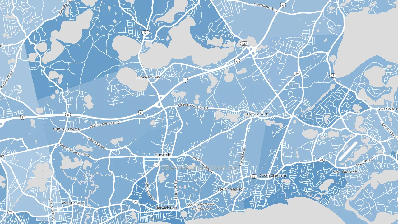 02645, MA block-group political-lean map