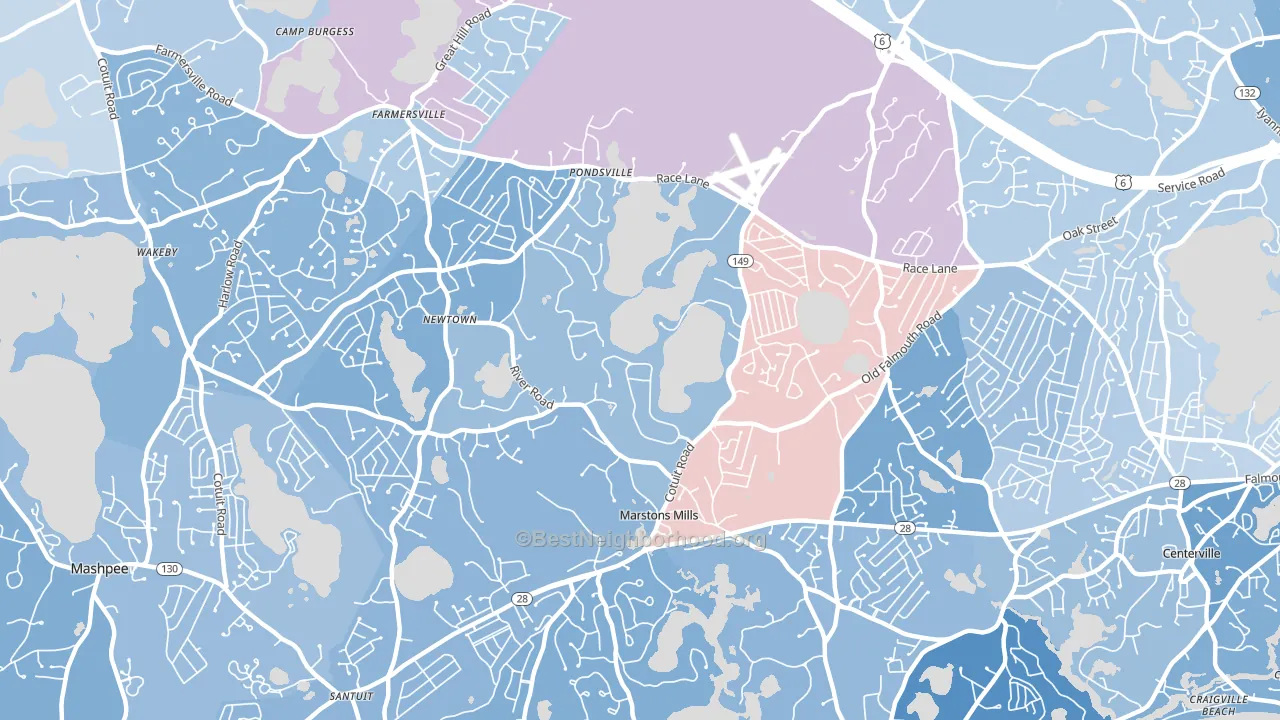 02648, MA block-group political-lean map
