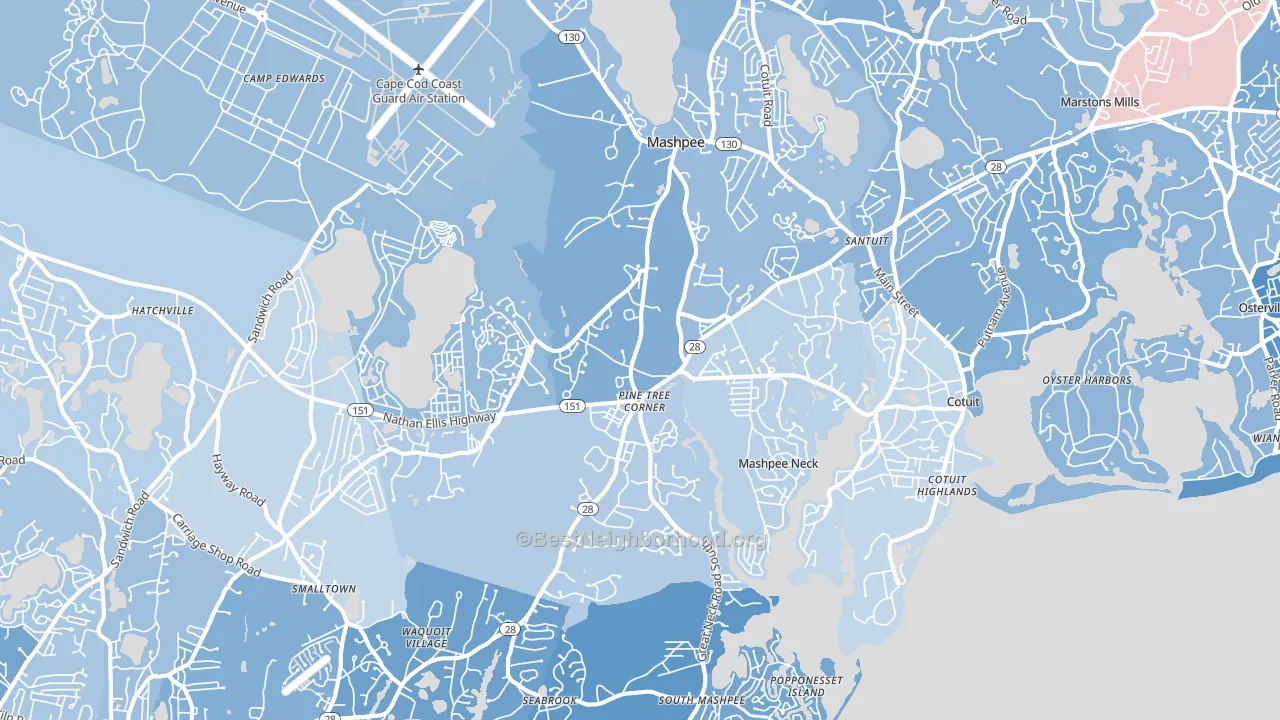 02649, MA block-group political-lean map