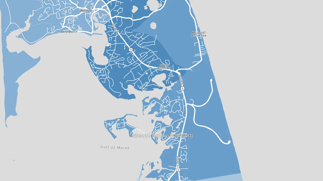 02663, MA block-group political-lean map