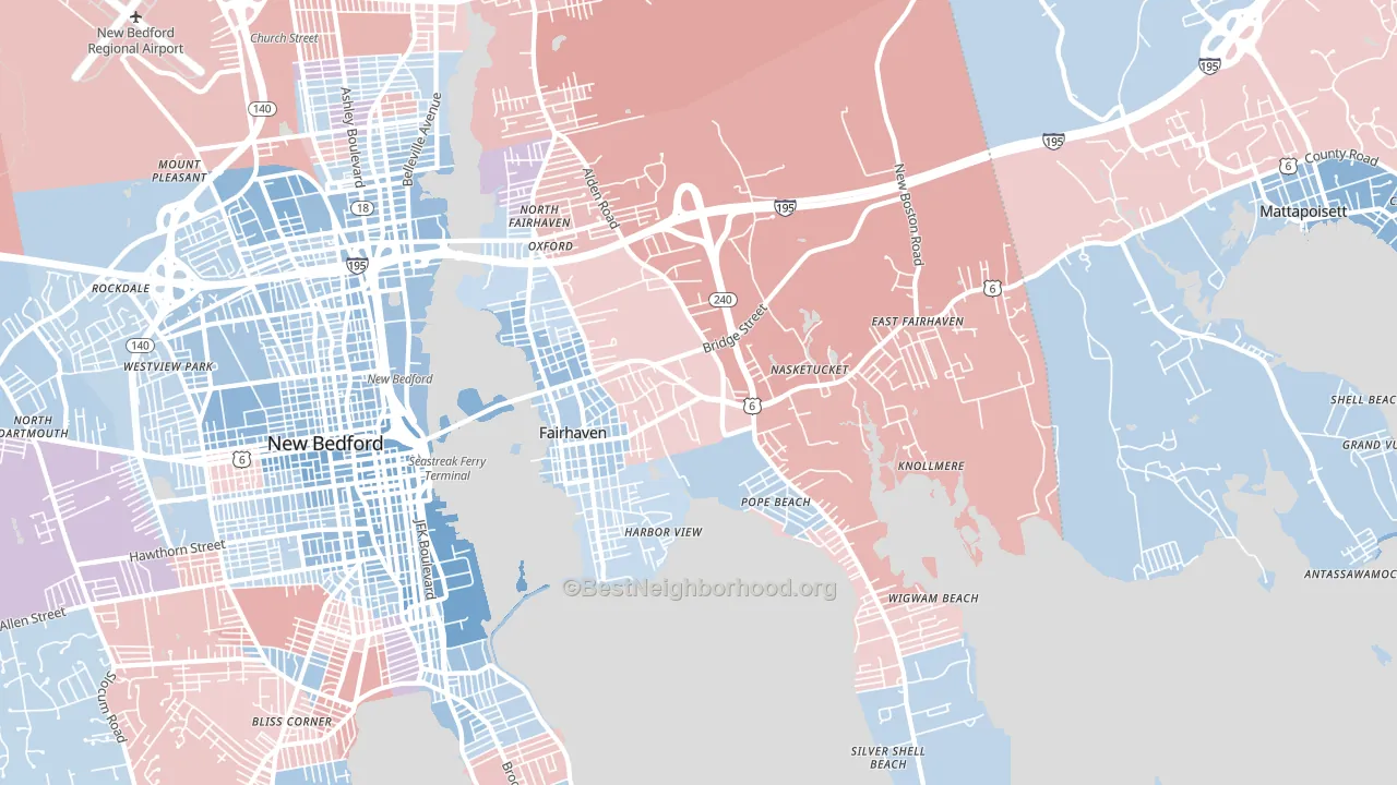 02719, MA block-group political-lean map