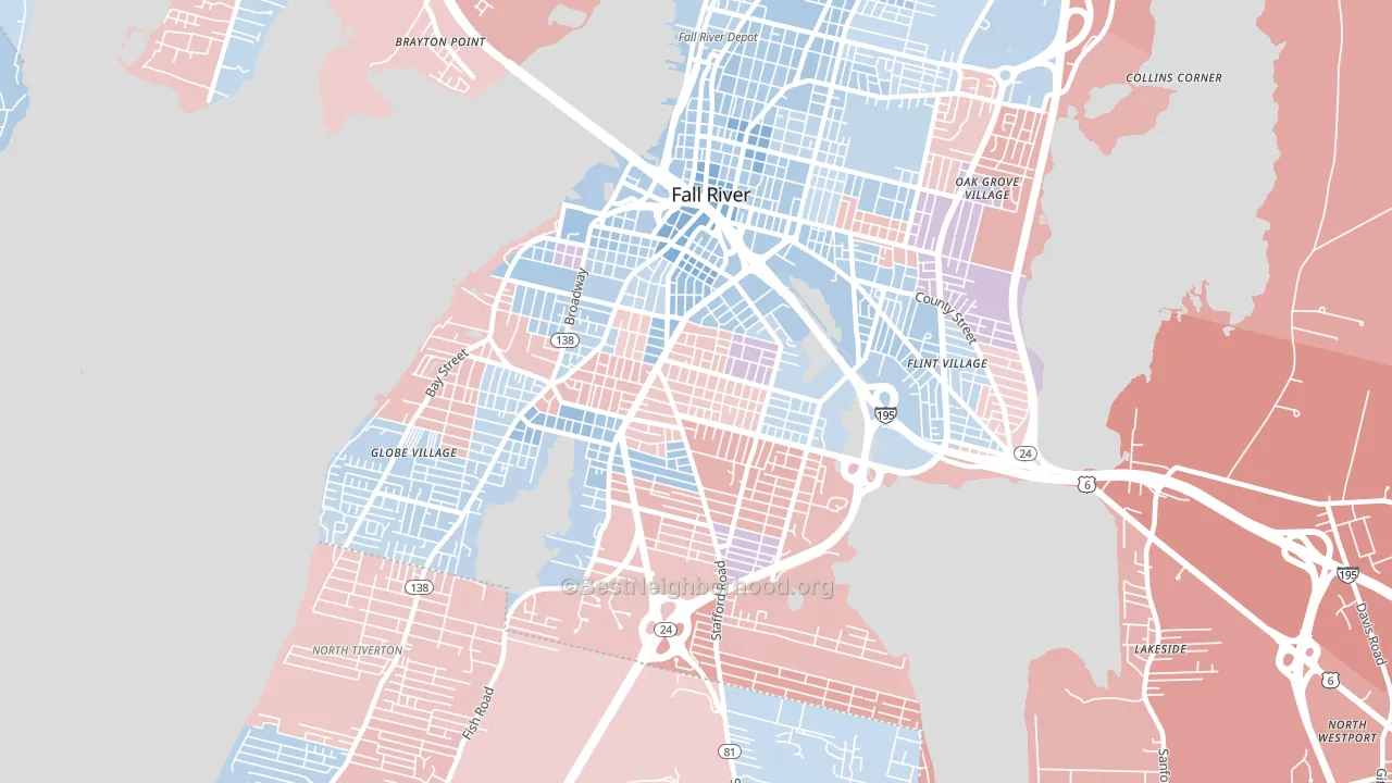 02721, MA block-group political-lean map
