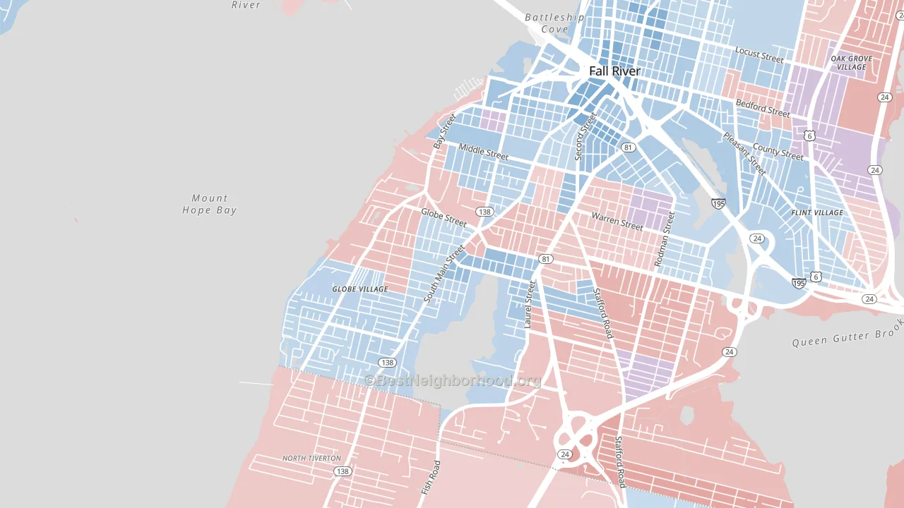02724, MA block-group political-lean map