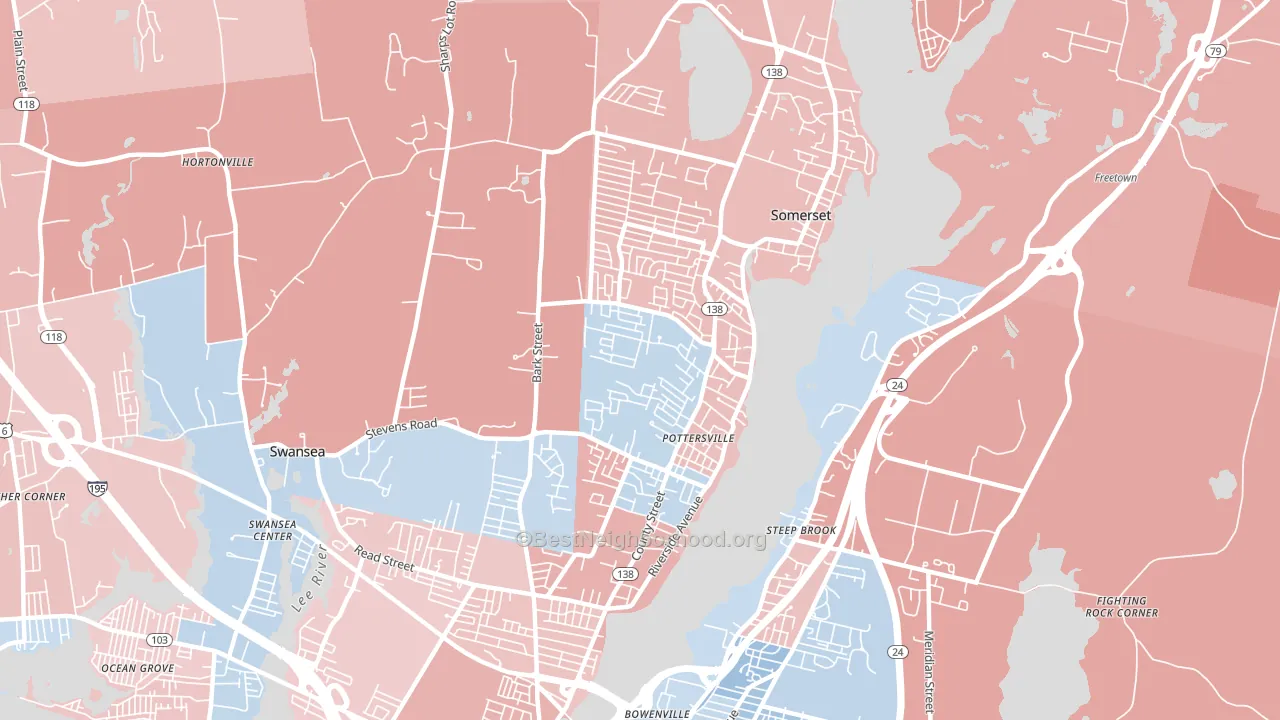 02726, MA block-group political-lean map