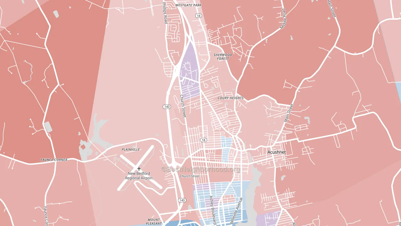 02745, MA block-group political-lean map
