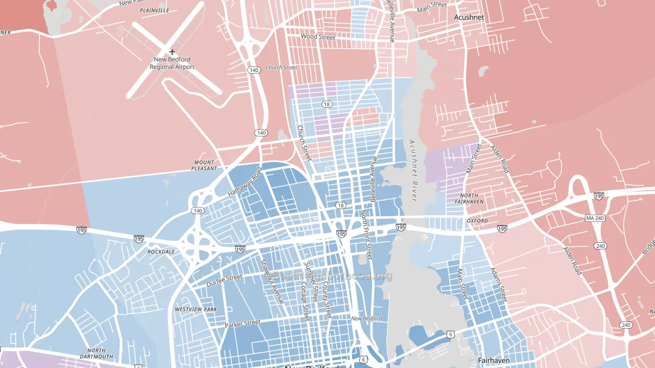 02746, MA block-group political-lean map