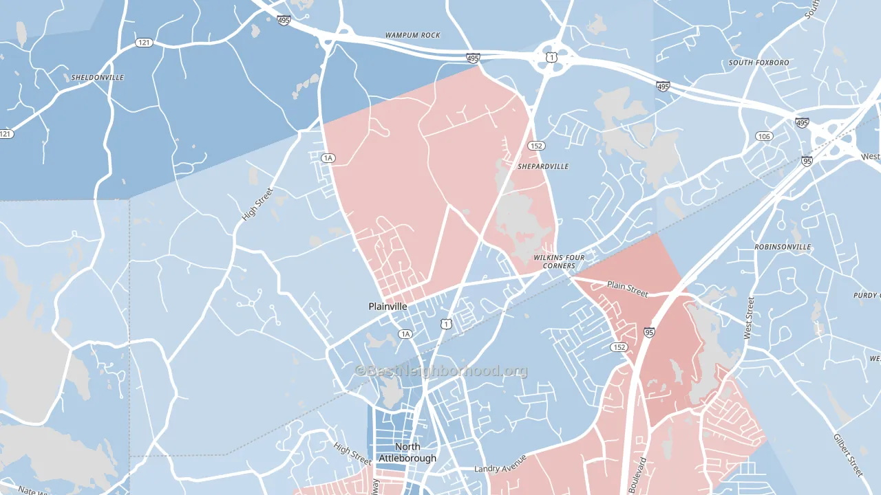 02762, MA block-group political-lean map