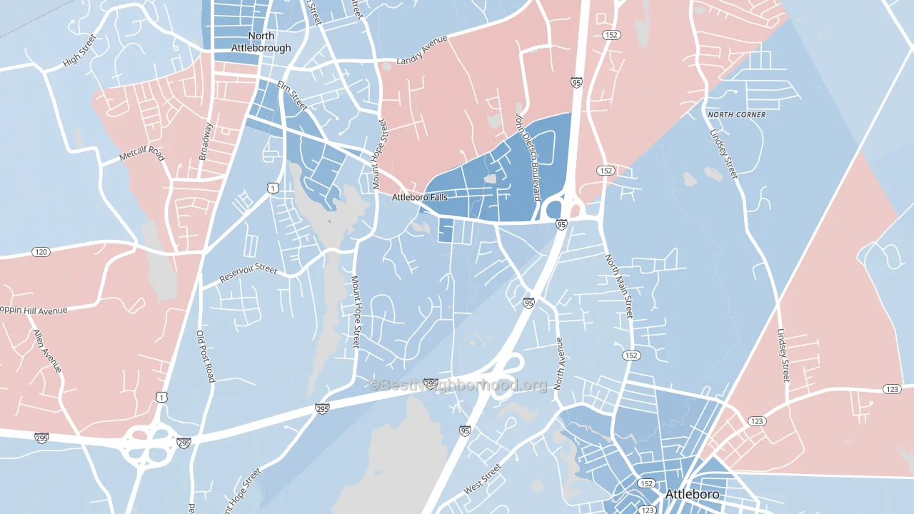 02763, MA block-group political-lean map