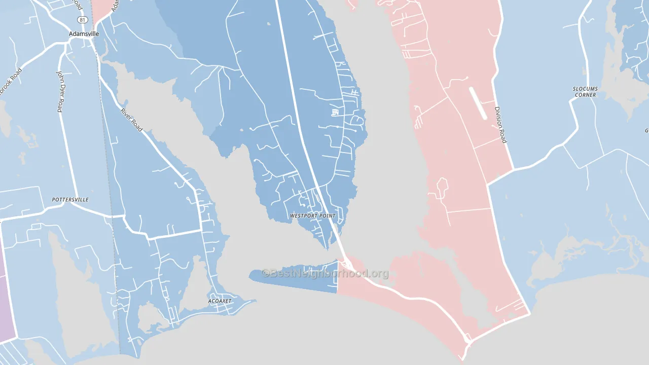 02791, MA block-group political-lean map