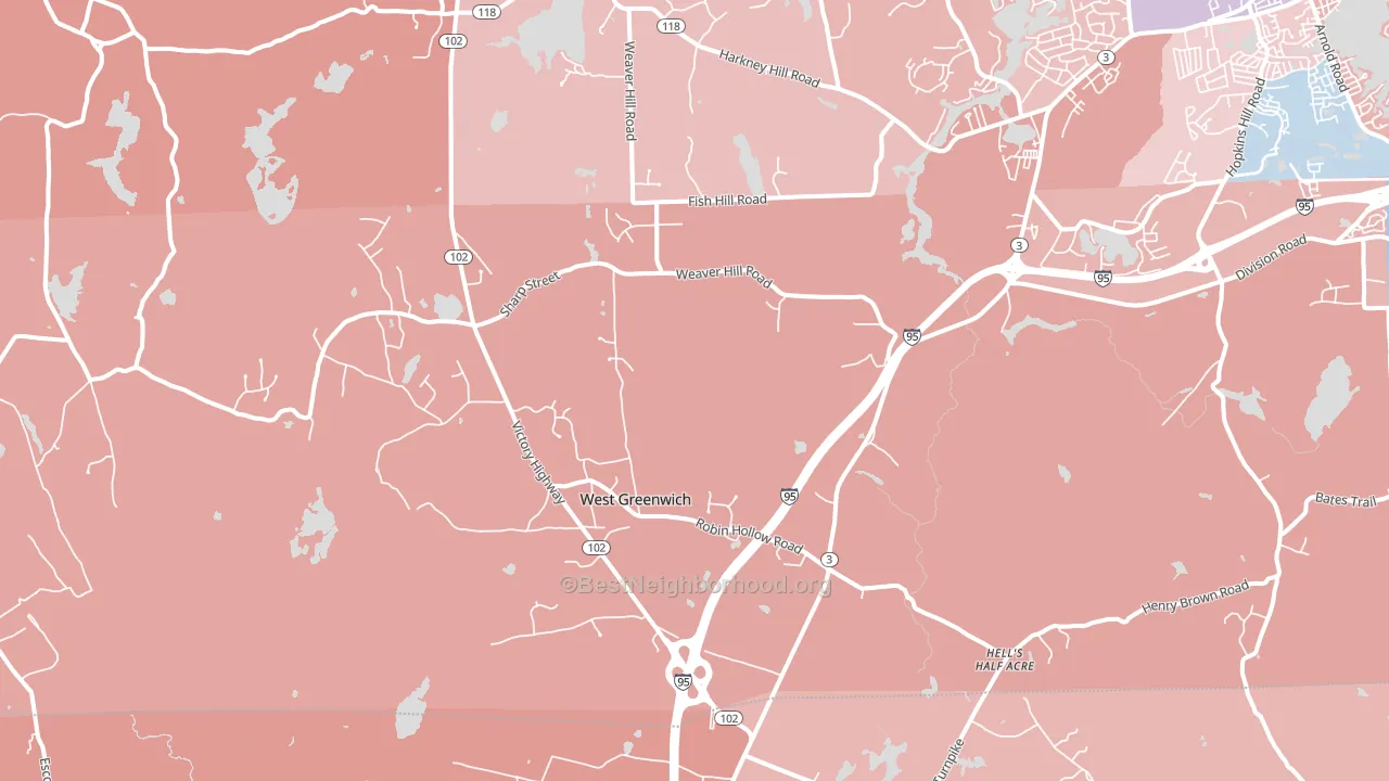 02817, RI block-group political-lean map