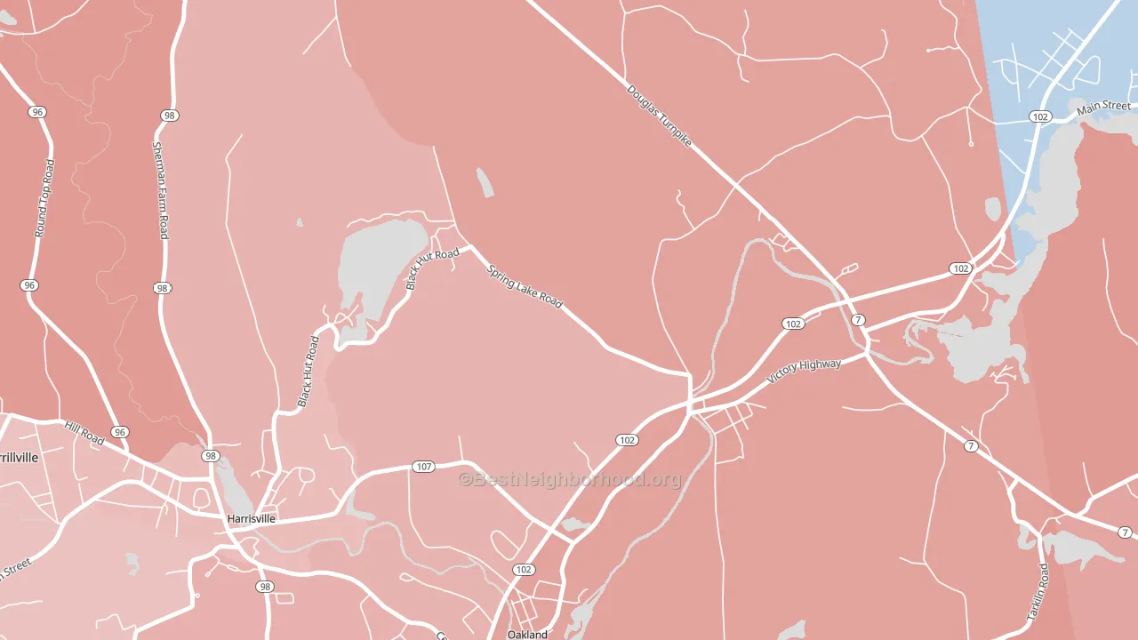 02826, RI block-group political-lean map