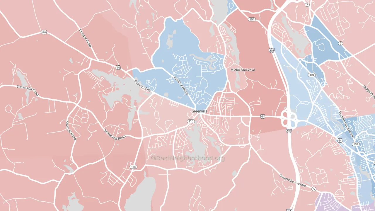 02828, RI block-group political-lean map