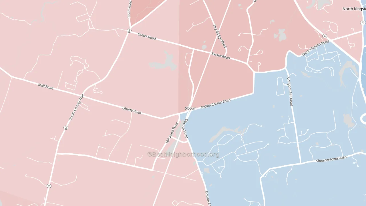 02877, RI block-group political-lean map