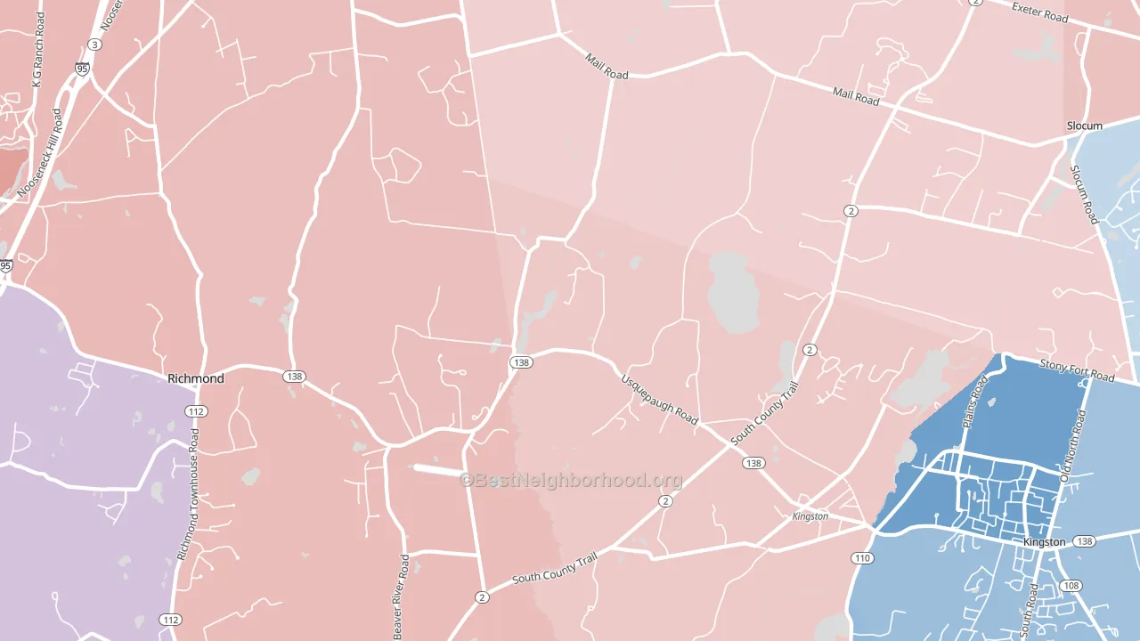 02892, RI block-group political-lean map