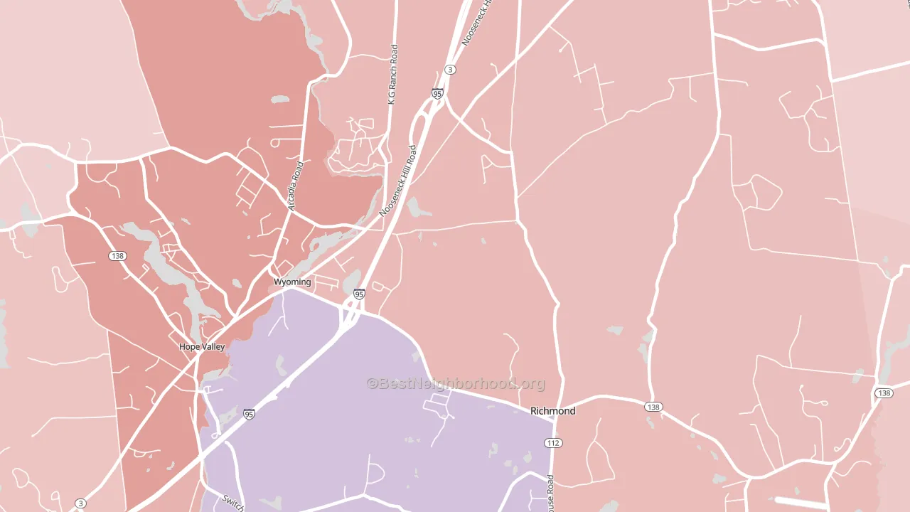 02898, RI block-group political-lean map