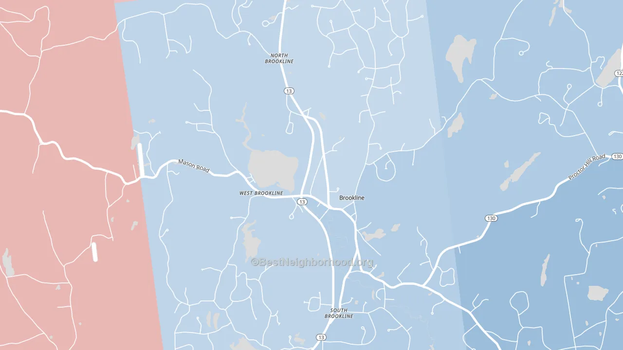 03033, NH block-group political-lean map