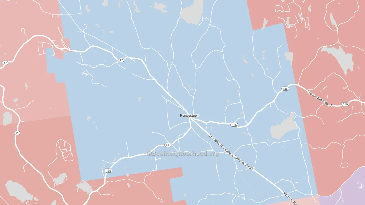 03043, NH block-group political-lean map