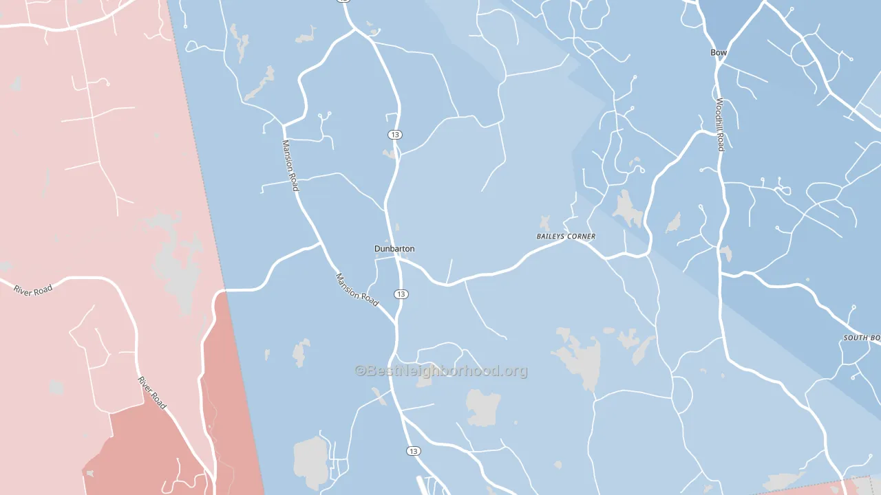 03046, NH block-group political-lean map