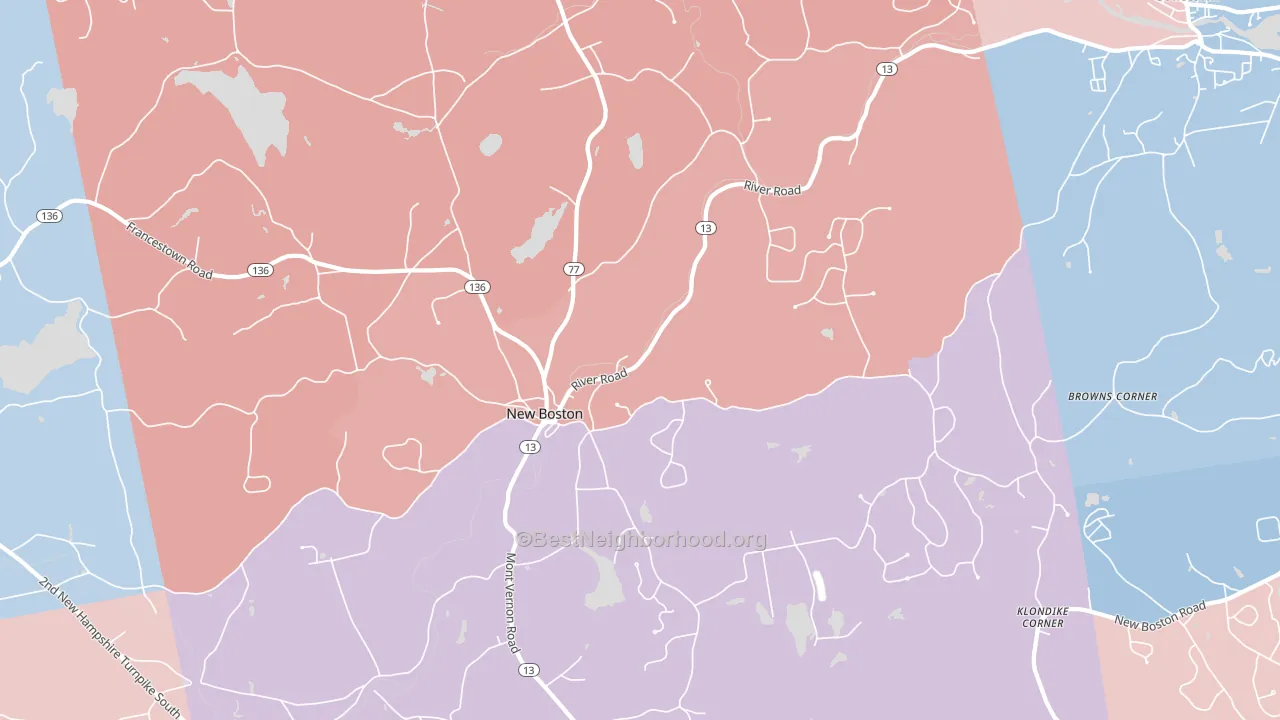 03070, NH block-group political-lean map