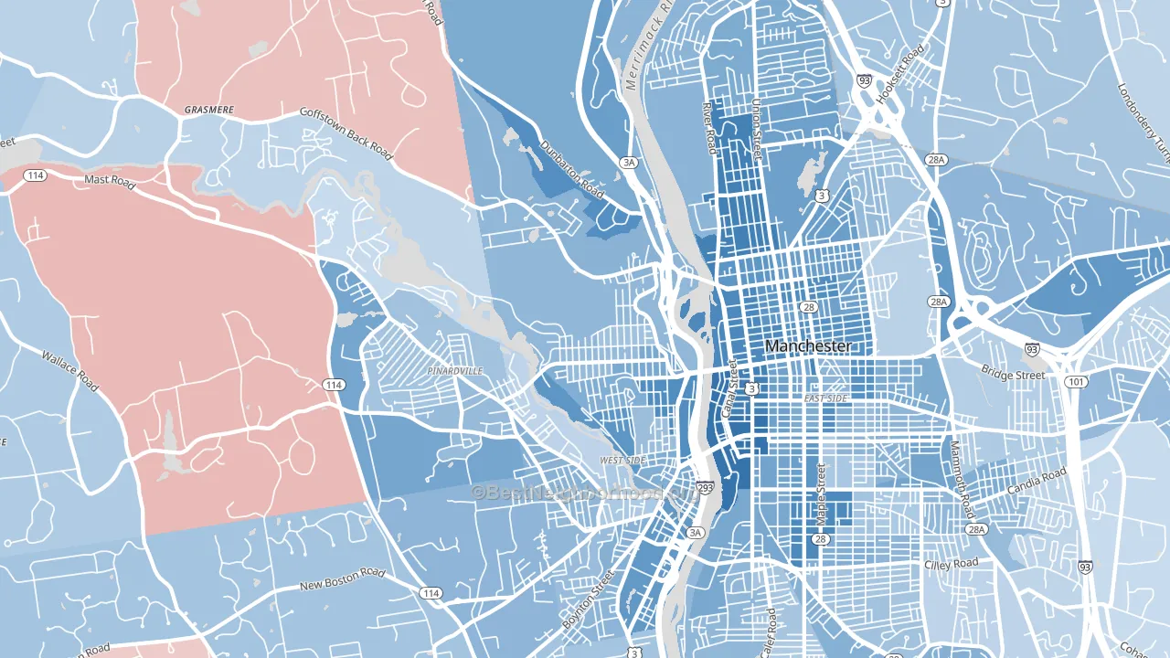 03102, NH block-group political-lean map