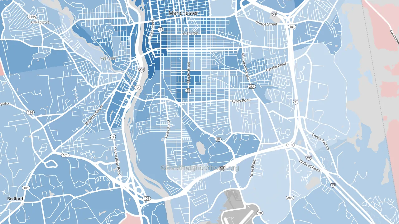 03103, NH block-group political-lean map