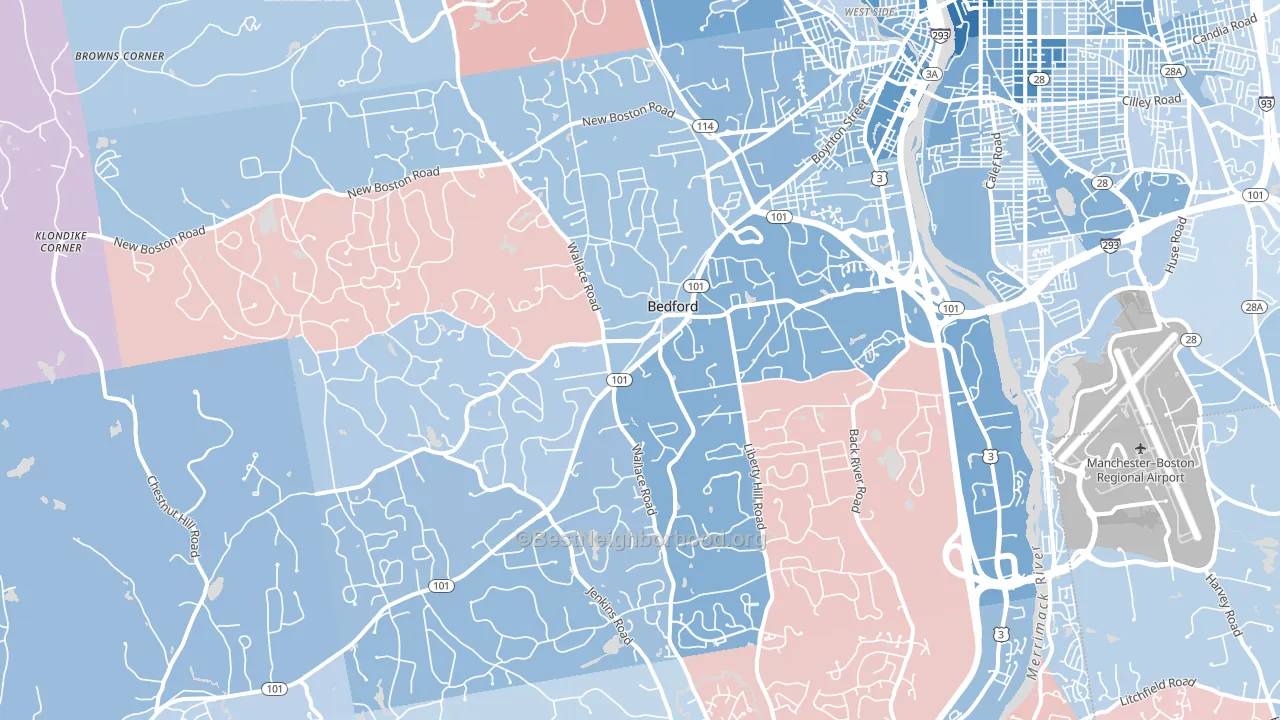 03110, NH block-group political-lean map