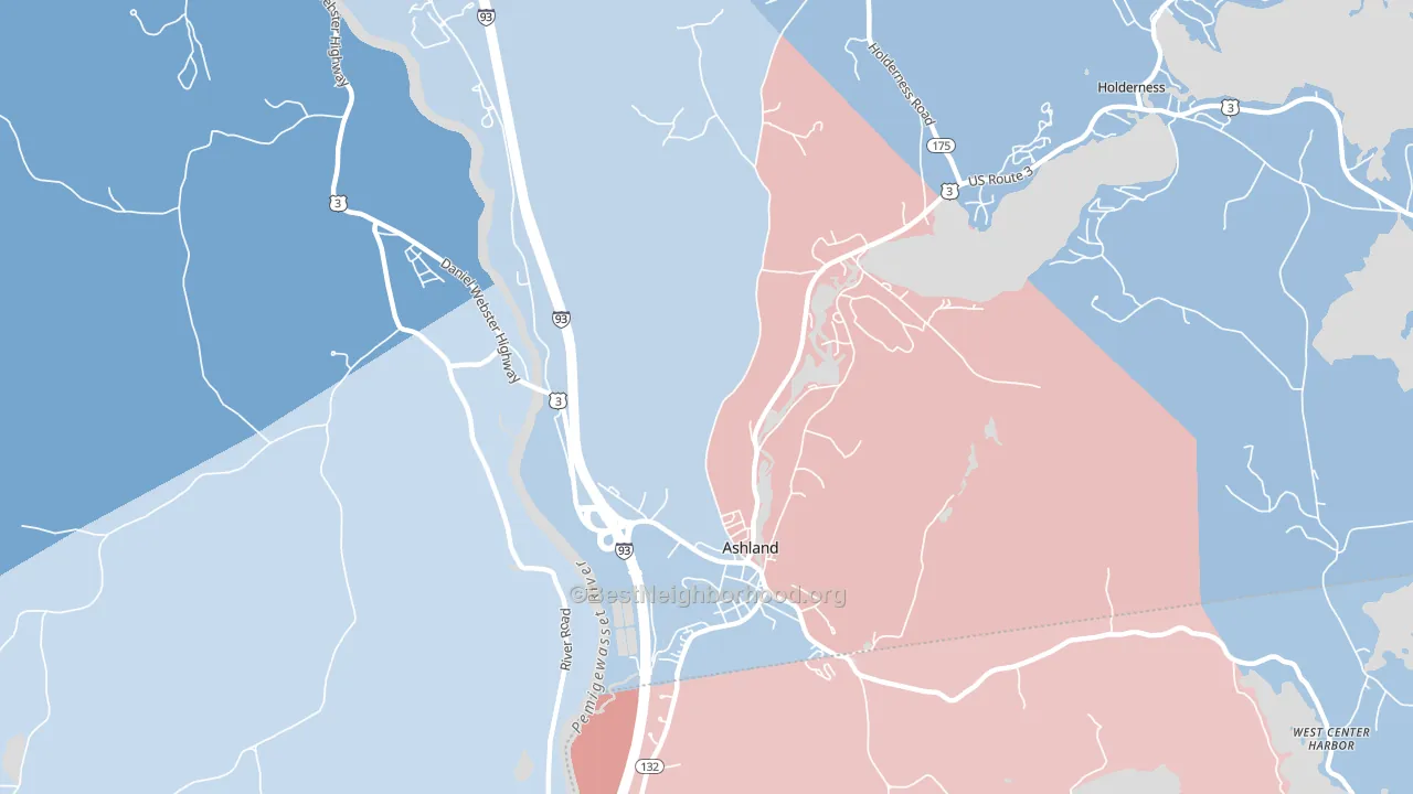 03217, NH block-group political-lean map