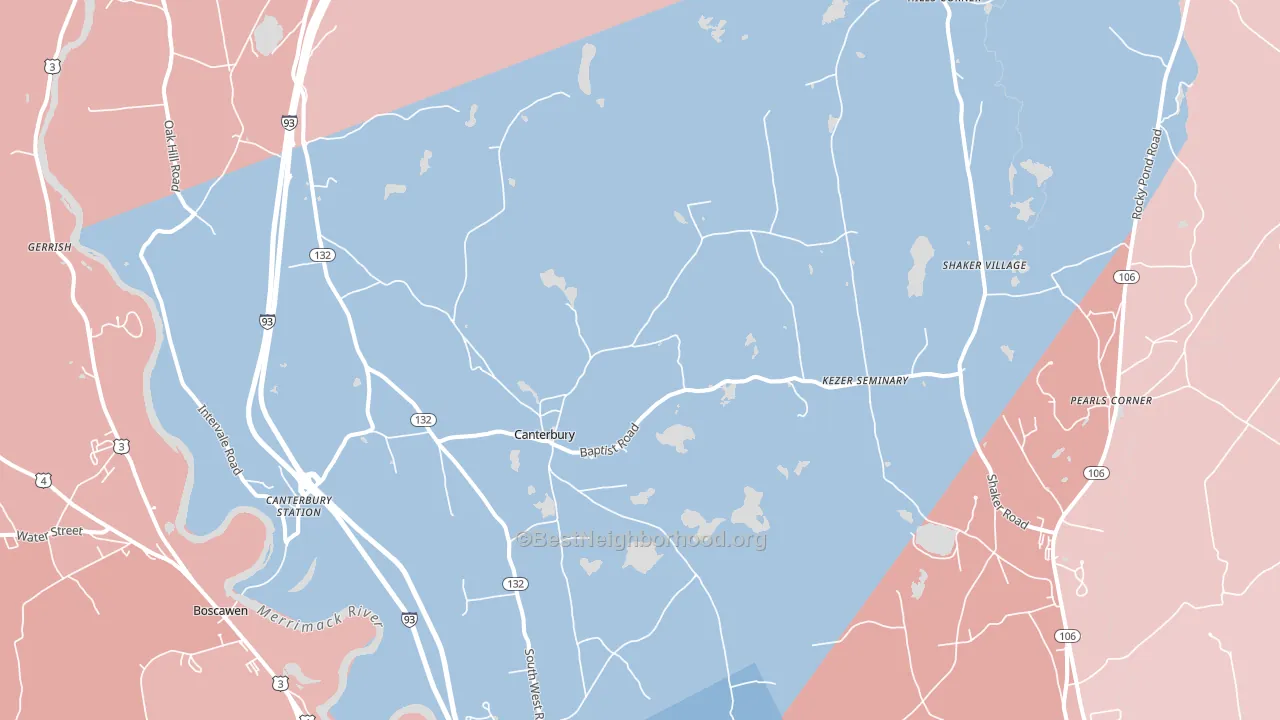 03224, NH block-group political-lean map