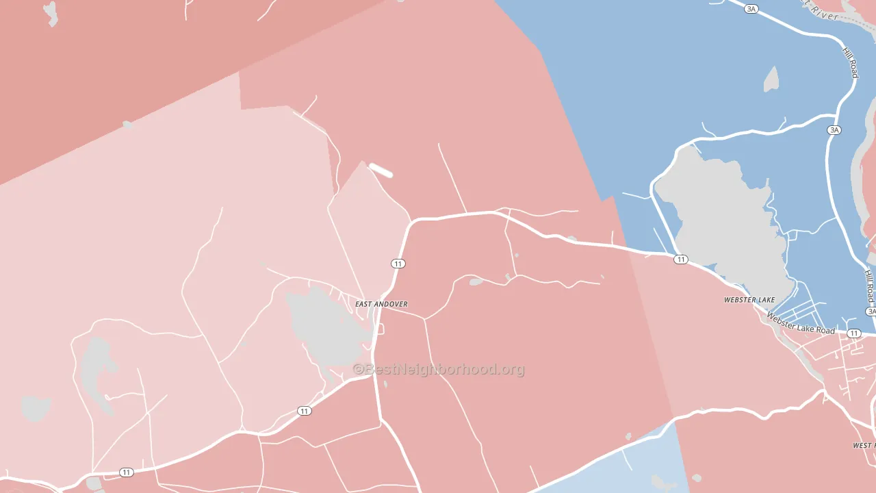 03231, NH block-group political-lean map