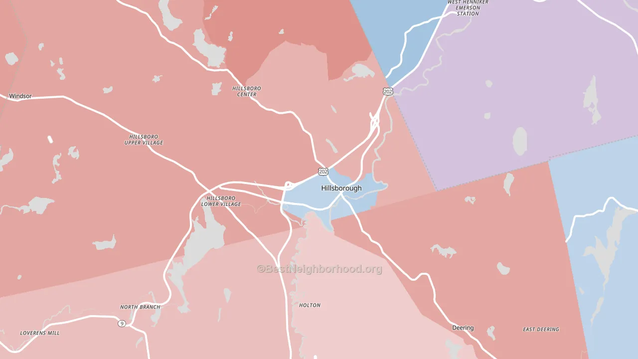 03244, NH block-group political-lean map