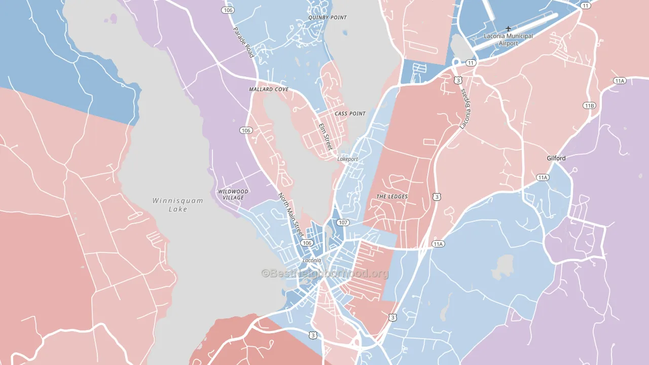 03246, NH block-group political-lean map