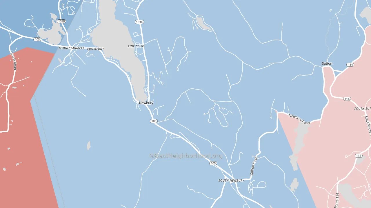 03255, NH block-group political-lean map