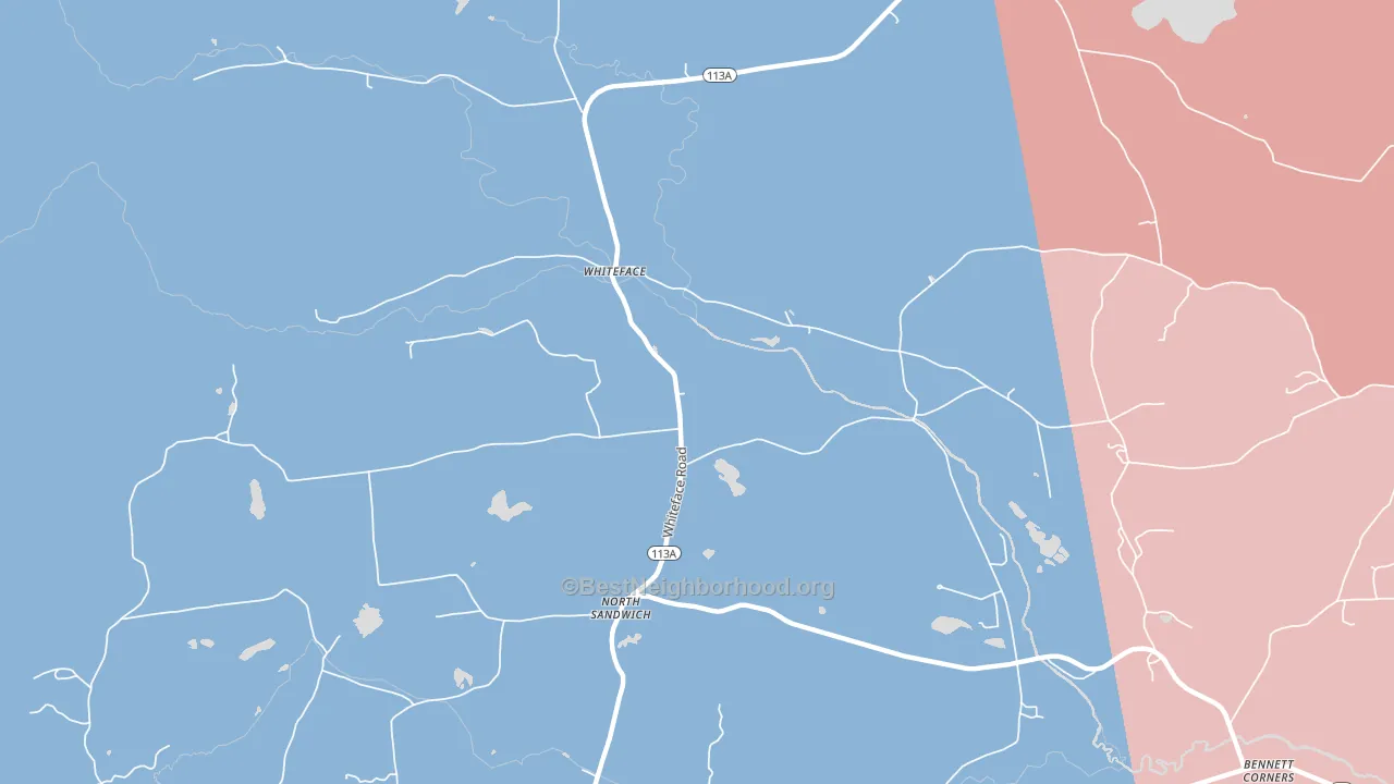 03259, NH block-group political-lean map