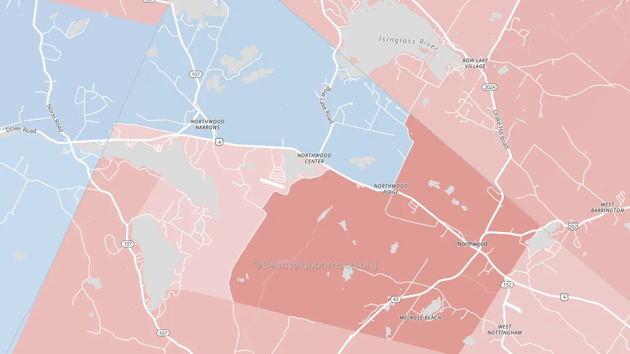 03261, NH block-group political-lean map