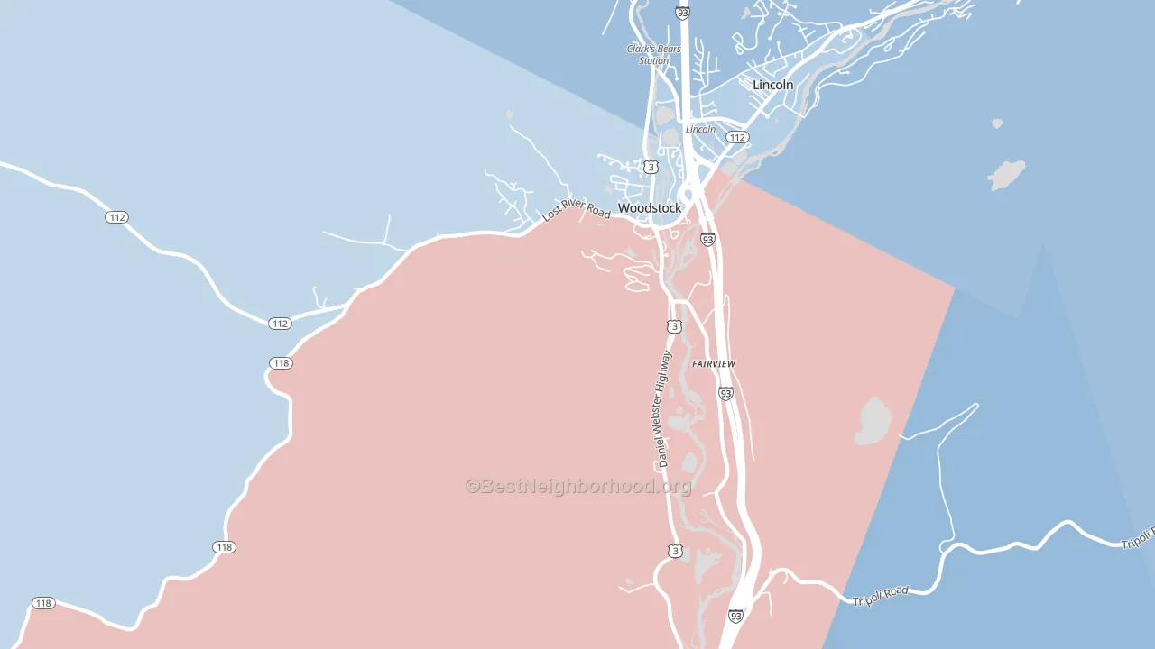 03262, NH block-group political-lean map