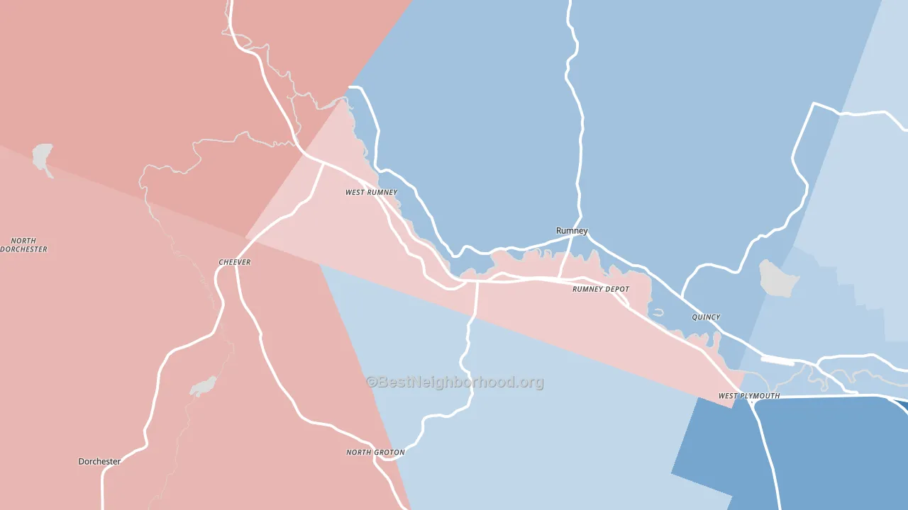 03266, NH block-group political-lean map
