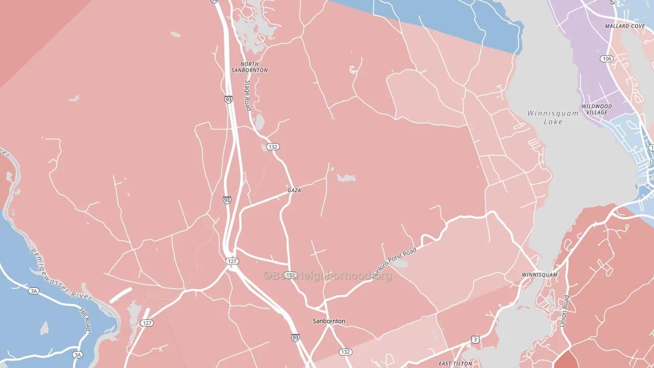 03269, NH block-group political-lean map