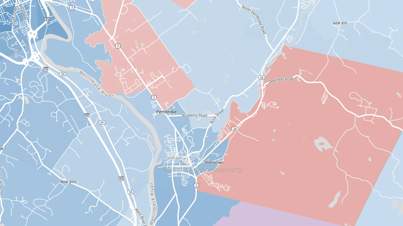 03275, NH block-group political-lean map