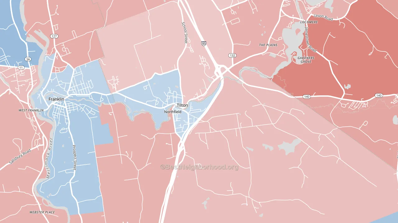 03276, NH block-group political-lean map