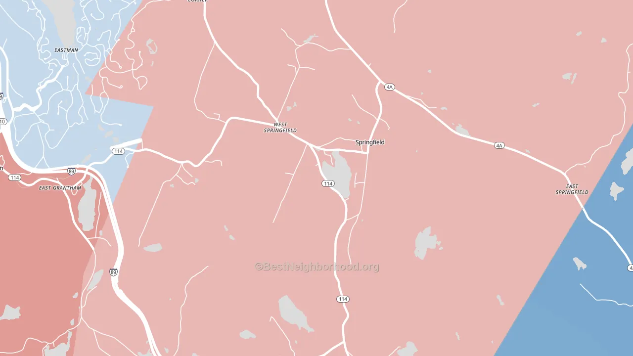 03284, NH block-group political-lean map