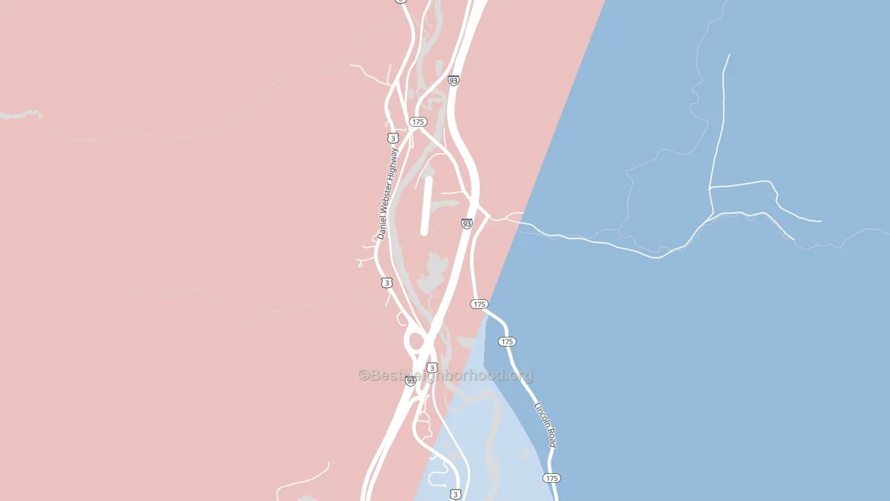 03293, NH block-group political-lean map