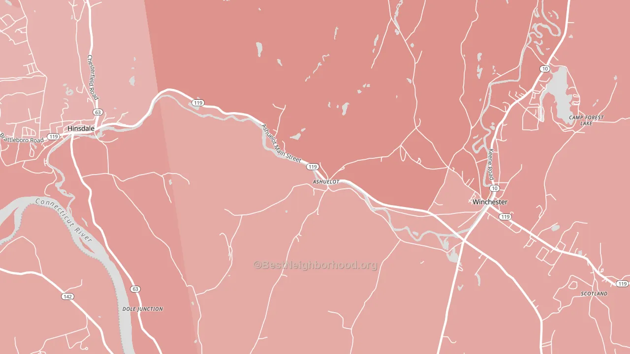 03441, NH block-group political-lean map