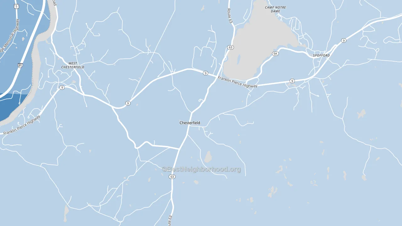 03443, NH block-group political-lean map