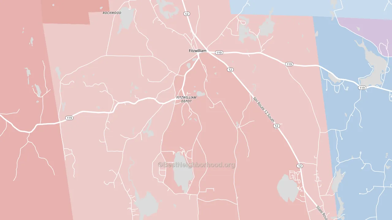 03447, NH block-group political-lean map