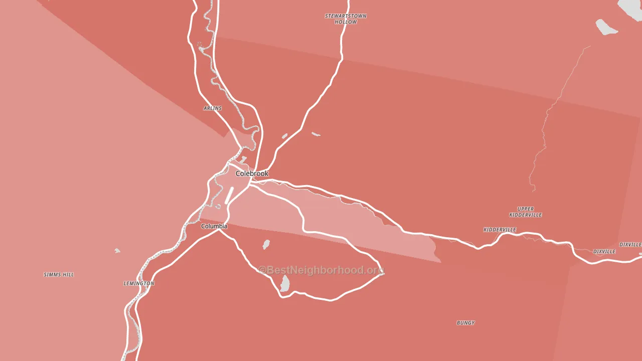 03576, NH block-group political-lean map